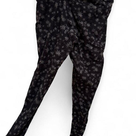 Women's Black & Silver Grey Torrid Star Print Ankle Leggings 1X - Picture 5 of 5